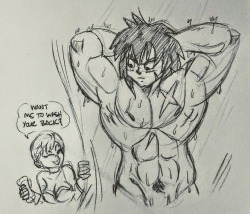~MINOR MOVIE SPOILERS~There’s a shower scene with Broly and