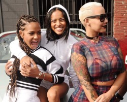 celebritiesofcolor:  Christina Milian, Karrueche Tran and Amber