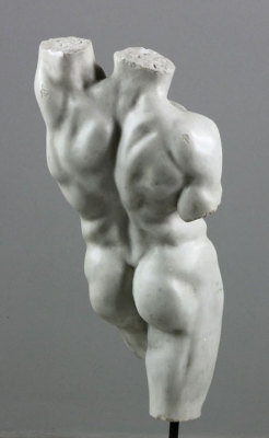 aucelo:  19th century Italian classical sculpture of a male torso,