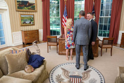funniestpicturesdaily:  Bored kid faceplants himself in the Oval