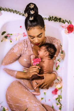 black-women-beauty:  Milk Bath Maternity Shoot :) Photographer: