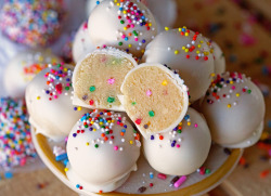 bakeddd:  cake batter truffles click here for recipe 