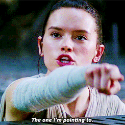 hansolos: I need the bonding tape, hurry.  Daisy Ridley, John Boyega, droid BB-8 in “Star Wars: The force awakens” (2015)