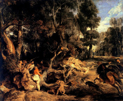 Pieter Paul Rubens (Siegen 1577 - Antwerp 1640); Wild-Boar Hunt,