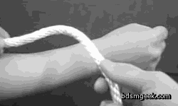 masterspetraine:  1st gif: The Bit Gag2nd gif: Prisoner Rope Cuffs3rd gif: Joining Ropes Shibari Style4th gif: Double Column Tie5th gif: Single Column Tie6th gif: The French Bowline Arm Shackle Gifs obtained from Rope Bondage GIFS Other useful “How