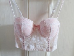  Pink Lace Bralet ฟ 