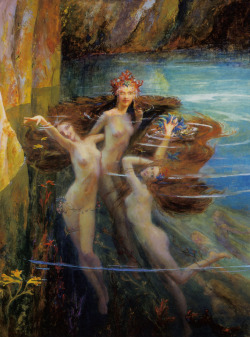 master-painters:    Gaston Bussière - Les Néréides - 1927