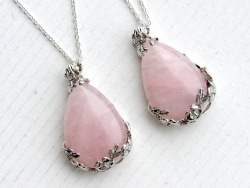 kloica:  “Blooming Rose” Quartz Necklaces by Kloica Acessories