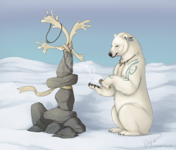 bearlyfunctioning:    A polar bear shaman performs a purifying