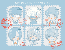 moedere:  tokyo ghoul letter stamps!! drawn for the TG69min since