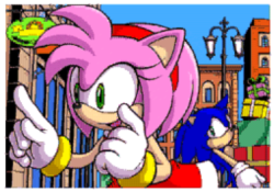 sonichedgeblog:  Amy Rose’s artwork panels from Sonic Shuffle’s