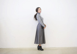 nara-ka:  Pinstriped Long Skirt 