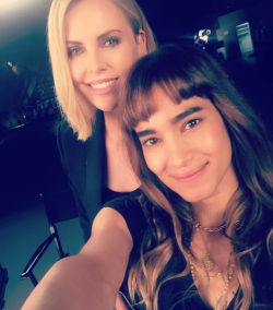 brittanynicki:  Sofia Boutella and Charlize Theron doing press