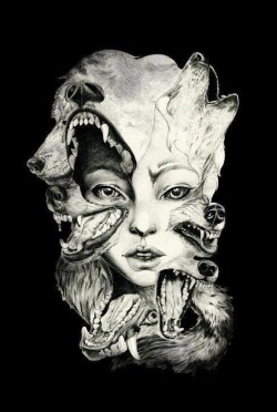 wolfmonsters:  art by Kristal Melson 