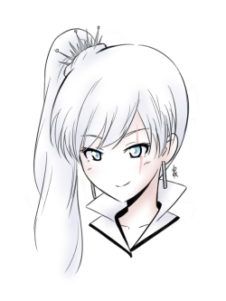 ragnarok6354:Practicing drawing Weiss Schnee~First time drawing