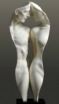 sixpenceee:  We Two - Parian II Sculpture. Artist Gaylord Ho