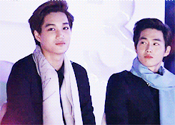 sehauns:  eye contact with kai + his little dance [and suho judging