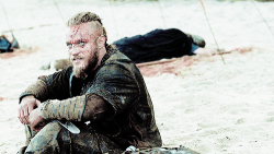 Post-beach battle, Vikings S1. One of my favorite stills - Ragnar’s