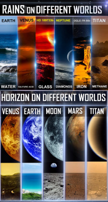 space-pics:  Rains and horizons on different worlds…http://space-pics.tumblr.com/