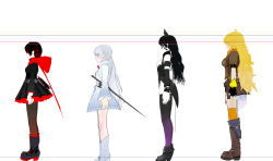 xekstrinavidad:  bonpyro:  Team RWBY actual Height chart. In