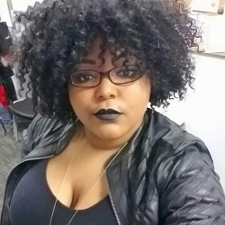 chubby-bunnies:  Feeling like a badass In my black lipstick.