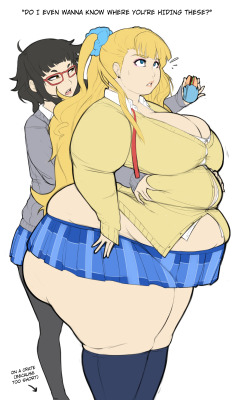 pewpewart: it’s galko chan! except fat! any maybe less suggestive? or more, if the suggestion is “lose weight”   my patreon   