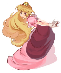 mamzerfaust:  i had a rough week at work so i drew this peachy