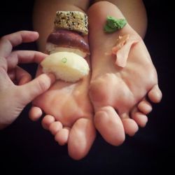 silviarubi:  I have #sushi for #feet lovers :D  #silviarubi #fetish