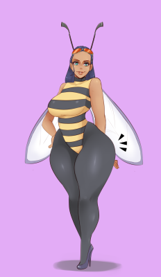 sunnysundown:  Nico robin as in a bee costume requested by anon