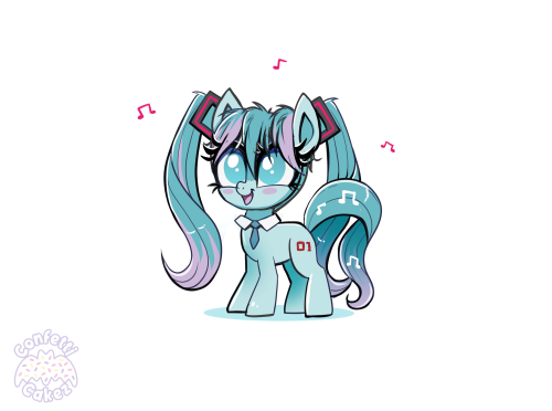 confetti-cakez:Hatsuneigh Miku??? <3 