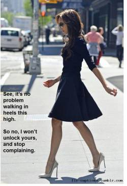 See, it’s no problem walking in heels this high.   So no,