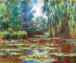 lonequixote:Water Lily Pond and Bridge ~ Claude Monet