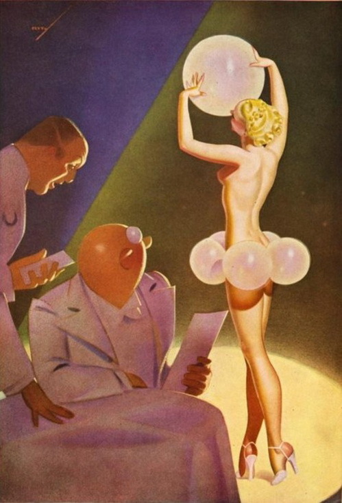 hoodoothatvoodoo: ‘ESQUIRE’ magazine illustration..    Art by George Petty