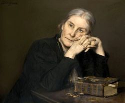 colourthysoul:  Bertha Wegmann - Pondering the scriptures 