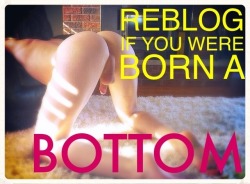 tiatransformsbottoms:  If you were born a bottom and need to