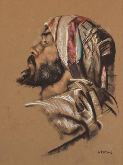 Keating: self portrait in Arab dress.