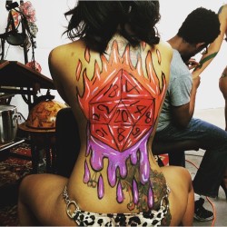 blackgirlsinked:  #Artwork #BodyPaint @skindiamond 👌🏾💋