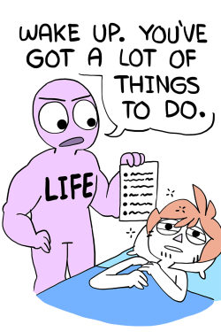 owlturdcomix:  “No, it’s NOT YOUR TIME YET!!”   image / twitter / facebook / patreon     Oh life&hellip;.