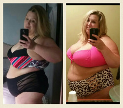 softnheavy:My late April vs late August bikini looks. Up 30 lbs 