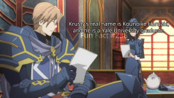 loghorizonfunfacts:  Log Horizon Fun Fact #238:Krusty’s real