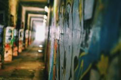 iconicnikonic:  Color in the underpass. Korg St Tunnel, Atlanta