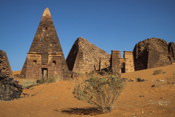 mertseger:Pyramids of the Kushite rulers at Meroë, Sudan.  They