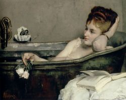 un-monde-de-papier: Le bain, Alfred Stevens, 1867. Musée d’Orsay,