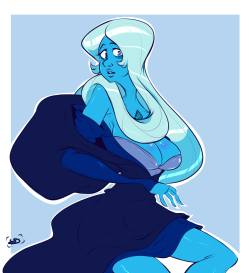 stunsfw:A  little Blue Diamond pin-up doodle