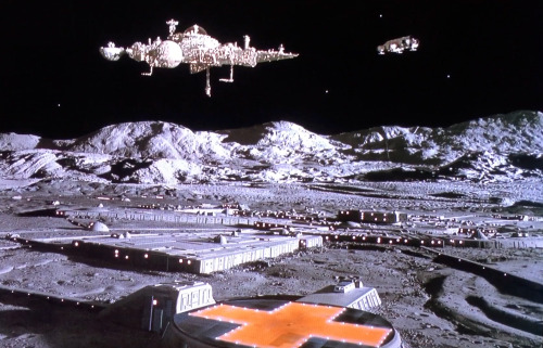 martinlkennedy:  From the Space 1999 episode ‘Mission of the Darians’ (1975) special effects shots highlighting the amazing miniature work. 