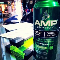 Gotta stay up! #amplife #green #energy #drink #work #holiday