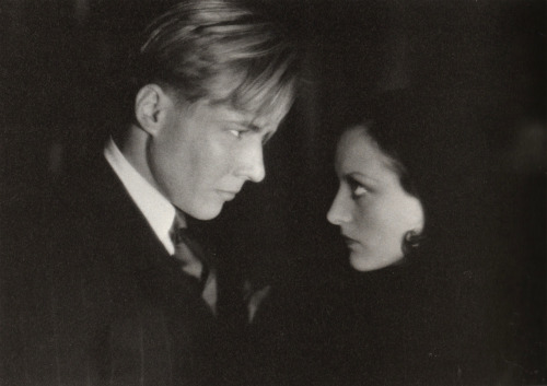 Douglass Montgomery and Joan Crawford in Paid, 1931. From A World of Movies: 70 Years of Film History, by Richard Lawton (Octopus, 1981).  From a charity shop in Sherwood, Nottingham.