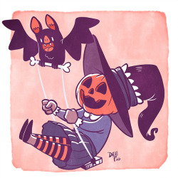 nerdeeart:Inktober/Witchtober Day 9 - Swing - Hanging with my
