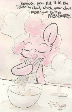 slightlyshade:  Pinkie’s cooking some Cloudsdale cuisine..