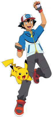 mezasepkmnmaster: Commission by Hollylu. Ash Ketchum with his